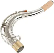 VICASKY Brass Saxophone Neck Silver Tenor Sax Neck Silver Plated Brass Alto Sax Accessories Saxophone Neck Cork Replacement Kit