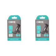 2PK Core Essentials Car Vent Mobile Phone Holder Universal 360-Rotatable Black