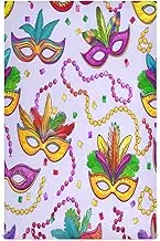 RPLIFE Colorful Mardi Gras Masks Set of Kitchen Towels, 28x18 Inches Absorbent Printed Hand Towels, Set of 4