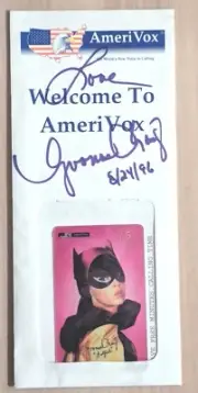 RARE Yvonne Craig Autographed BATGIRL Collectors Phone Card