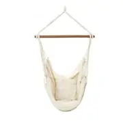 White Portable Hanging Hammock Chair Swing Garden Outdoor Camping Soft