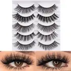 Full Strips 3D Faux Mink Hair Natural Long False Eyelashes Wispy Fluffy