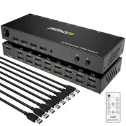 HDMI KVM Switch 8 in 1 Out USB 2.0 HDMI KVM Switcher Box Support 4K@30Hz for