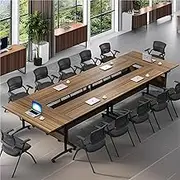 Conference Room Table 6 Pack Folding Seminar Table with Four Locking Wheels Modern Rectangular Meeting for Office,Rooms,Training Classr(55in/140cm)