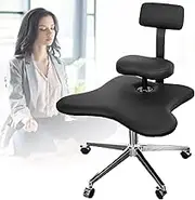 Meditation Office Chair Cross Legged Kneeling Ergonomic Kneeling Cross Legged Height-Adjustable Chai Cross for Home and Meditation(Black)