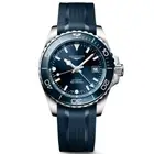 New Longines HydroConquest GMT 41mm Blue Rubber Men's Watch L37904969
