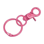 44mm Swivel Clasps Lanyard Snap Hook with Binder Ring for DIY Rose Red