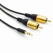 3m 10ft 3.5mm Audio to 2 RCA Cable 1/8" Stereo Male to 2-RCA Male Y Splitter Aux
