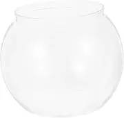 INOOMP Transparent Plastic Fish Bowl Small Aquarium for Goldfish Durable and Easy to Clean for Desktop Decoration Home Office Shop