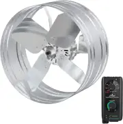 NEW Upgraded 14" Wall Mounted Variable Speed Gable Exhaust Fan with Thermostat a