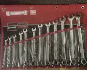 SIDCHROME RING & OPEN END METRIC 12 Piece SPANNER SET From 8 to 19mm