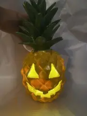HERE LIES SUMMER Light Up Pineapple Jack O Lantern Halloween SUMMERWEEN 2025