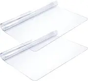 2 Pcs Bedside Table Covers 15.8 x 23.6 in 1.5mm Thick Plastic Nightstand PVC Clear Table Cover Protector Coffee Multipurpose Clear Desk Mat Rectangle End Side Table Pad for Nightstand