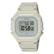 Casio Men's Water-Resistant Digital Watch with White Band - W-218HC-8AVCF
