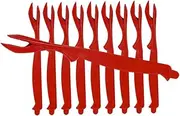 Mikinona Strong Plastic Crab Forks 10pcs Seafood Peeling Forks for Easy Crab Eating