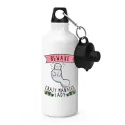 Beware Crazy Manatee Lady Sports Drinks Bottle Camping Flask - Funny Animal