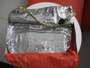 The Sak Women’s LARGE Handbag Silver Sequin NEW IN BOX NEVER USED! Chain MINT!!