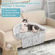 Costway Medium Dog Bed Puppy Sofa Pet Cushion Couch Protector Blanket w/Washable Cover & Anti-Slip Bottom White