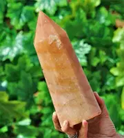 275MM Orange Aventurine Crystal Quartz Healing Power Reiki Stone Obelisk Tower