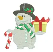 Christmas Snowmen Machine Embroidery Designs CD - 3 Sizes | 10 Styles - IMPCD144