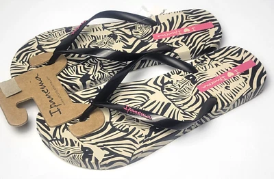 Ipanema Womens Animale Print VI Beige Black Pink 9