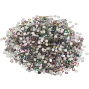 SS12/1440Pcs Glass Diamante Rhinestone, Man Made Gems, Purple Green Gradient