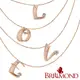 【BRILLMOND JEWELRY】18K玫瑰金 5-8分 字母 鑽石項鍊(天然鑽石總重5-8分 全18K玫瑰金台)