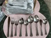 Oneida Oneidacraft Santa Fe Needlepoint Beaded Artistry Flatware 84 Pc Set NEW