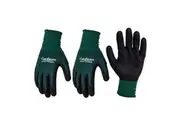 3x Cyclone Size Small Gardening Gloves Touch Screen Compatible Nylon Green Black