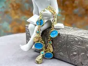 TAGLIAMONTE (2367B) 925SS/YGP Magnesite Cameo Charm Bracelet*Chimera*Reg.$375