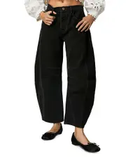 Free People We The Free Good Luck Mid Rise Barrel Jeans