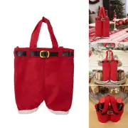 10pcs Santa Themed Bottle Pouches Reusable Bottle Dress Christmas Pocket