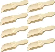 8 Pcs Mini Wooden Spoons Small Wooden Spoons Mini Scoops for Jars Small Scoops for Canisters Kitchen Mini Scoops for Candy Spices Bath Salt Laundry