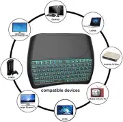 Mini Wireless Keyboard D8 with Touchpad Mouse Combo Remote Control LED Backlit