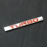 1x Chrome Red TURBO Big Metal Emblem Sticker Badge Decal Car Auto 3D Performance (for: Peugeot)