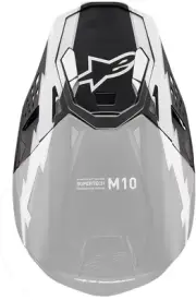 Alpinestars 8980623-1121-OS S-M10 VISOR AMPRESS WHITE/BLACK MATTE