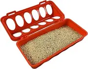 Chicken Food Dispenser | Chicken Coop Feeder - Dish with Holes Equipment Feeding for Outdoor Farms Ducks Birds Quails Indoor Home