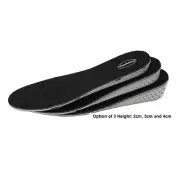 3 Pairs (2cm,3cm,4cm) Full Length Memory Foam Height Increase Shoe Insole Insert