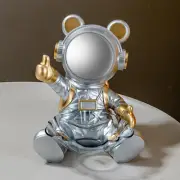 Astronaut Statue Desk Storage Tray Modern for Bookshelf Office Dining Table