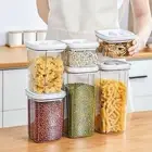 Storage Basket Box Transparent Stackable Food Container with Dustproof Lid