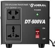 Anbull Voltage Converter 500 Watt Voltage Transformer, 220V / 230V / 240 Volt to 110V / 120 Volt or 110V / 120 Volt to 220V / 230V / 240 Volt, Heavy Duty Step Up & Down Transformer Converter