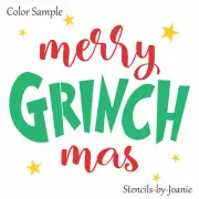 Joanie Stencil Merry Grinchmas Christmas Stars Holiday DIY Family Craft Signs