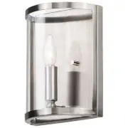 Maxim Lighting 25259CLSN Sentinel 1 Light Satin Nickel Wall Sconce Wall Light