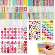 EULAPGOE 146 PCS Photo Stickers, Fun & Decorative Instant Films Sticker Colorful DIY Paper Photo Frame Stickers for Fujifilm Instax Mini 11 9 8 70 7s 90 26 Instant Camera Photo, HS-UK-J038