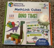 Learning Resources MathLink Cubes Kindergarten Math Activity Set: Dino Time New