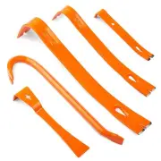 BLACK+DECKER Pry Bar Set, Flat Bar Hex Wrecking Bar Scraper Bar 5 PC (BDHT55001)