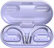 AWEI T93 Wireless Over Ear Earbuds Bluetooth Headphones 28hrs Play Back Sport Earphones IPX6 Waterproof Over-Ear Buds with Earhooks Built-in Mic Headset for Workout Suitable for Mobile,Laptops TV