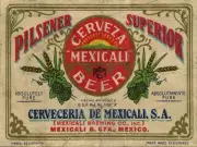 Cerveza Mexicali Beer Label 9" x 12" Metal Sign