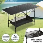AU Folding Camping Table Foldable Portable Picnic Outdoor Egg Roll BBQ Desk 95CM