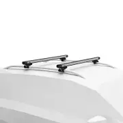 Thule Roof Bars Raised Rail Evo Slidebar Silver for Ssangyong Musso SUV